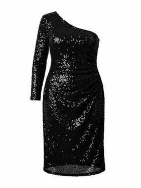 Topshop Black Sequin Party Dress US14 NWT NYE Cocktail Sparkle